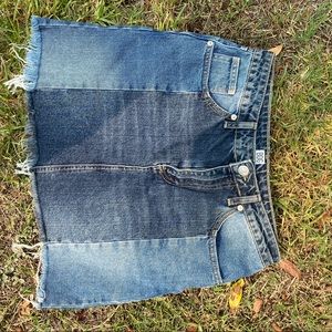 BDG patterned denim skirt, size M